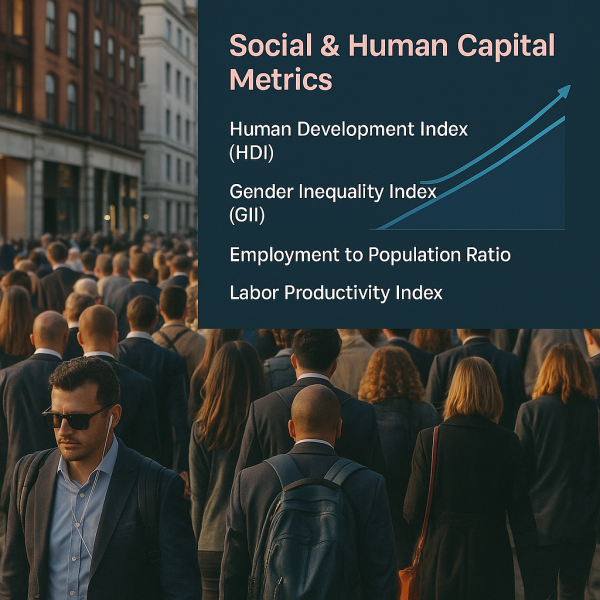 HDI, GII, Employment Ratio, Labor Productivity, κοινωνικοί δείκτες, ανθρώπινου δυναμικού, social metrics, HR analytics